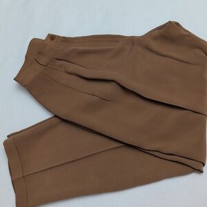 Jones New York 100% Silk Retro Camel Tan Dress Pants - Size 8